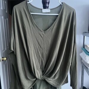 Lavender Field Olive Long Sleeve Top